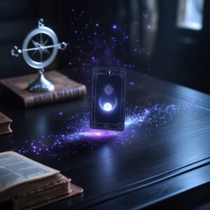 Une Seule Carte De Tarot Lumineuse