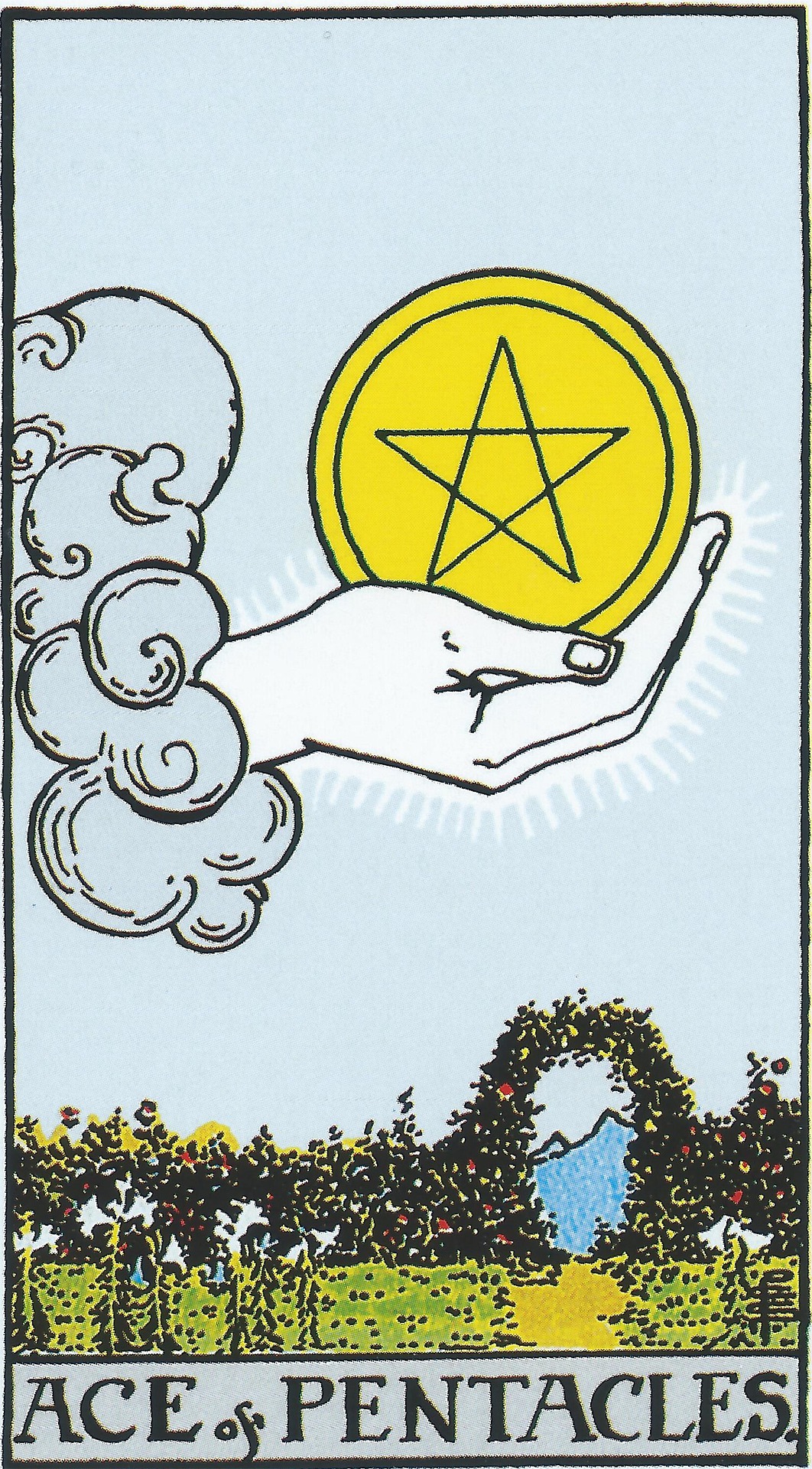 Carte de Tarot l'As de Deniers
