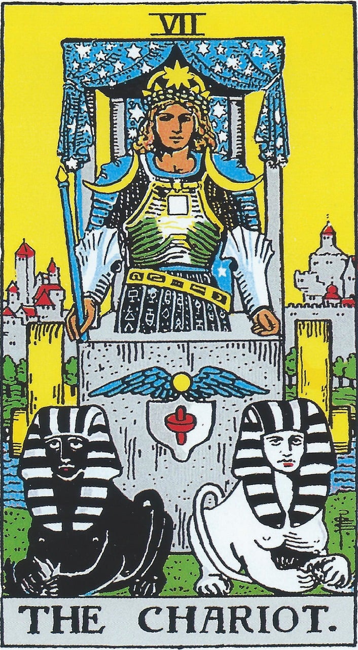 Carte de Tarot Le Chariot - symbole de volonté et de direction