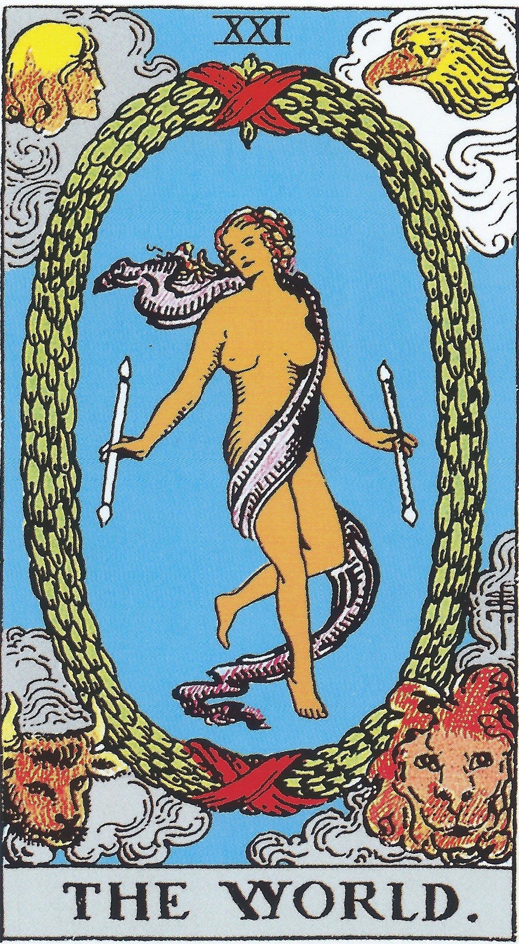 Carte de Tarot Le Monde - symbole de l'accomplissement et de l'intégration