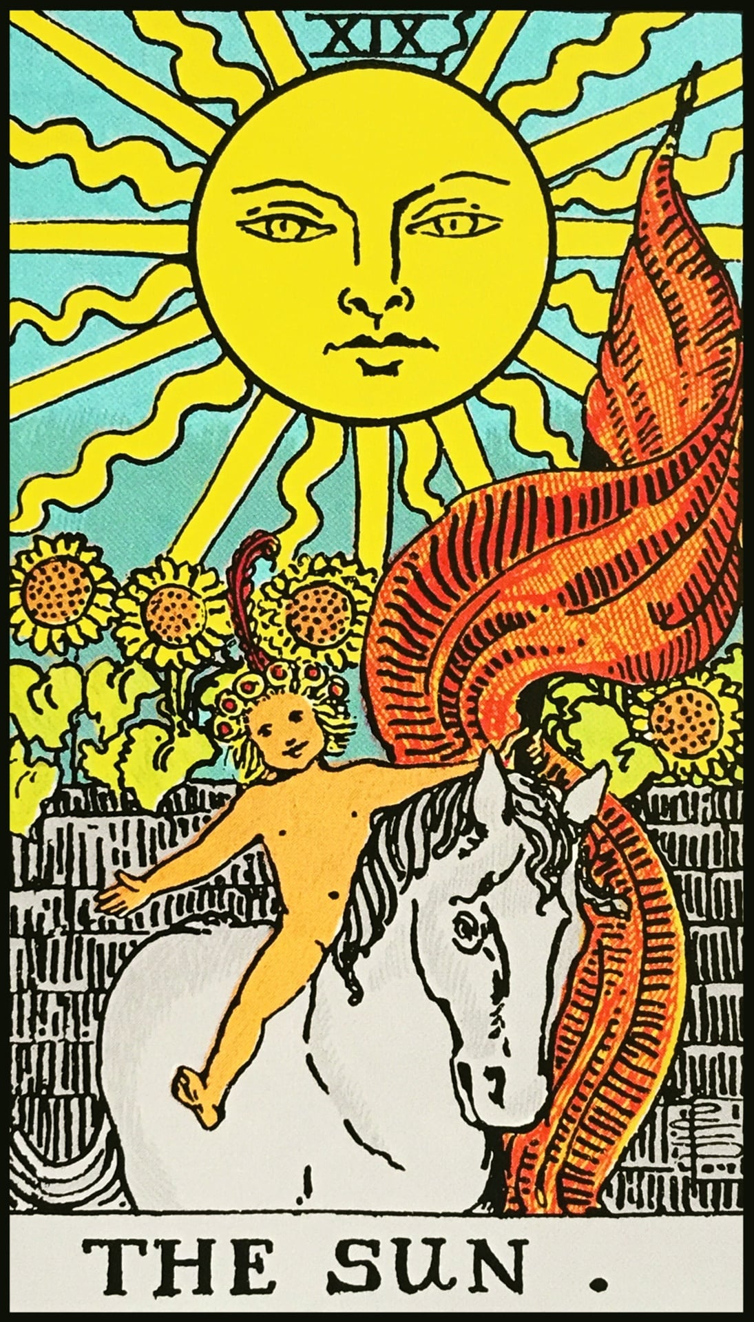 Carte de Tarot Le Soleil - symbole de la joie et de la clarté