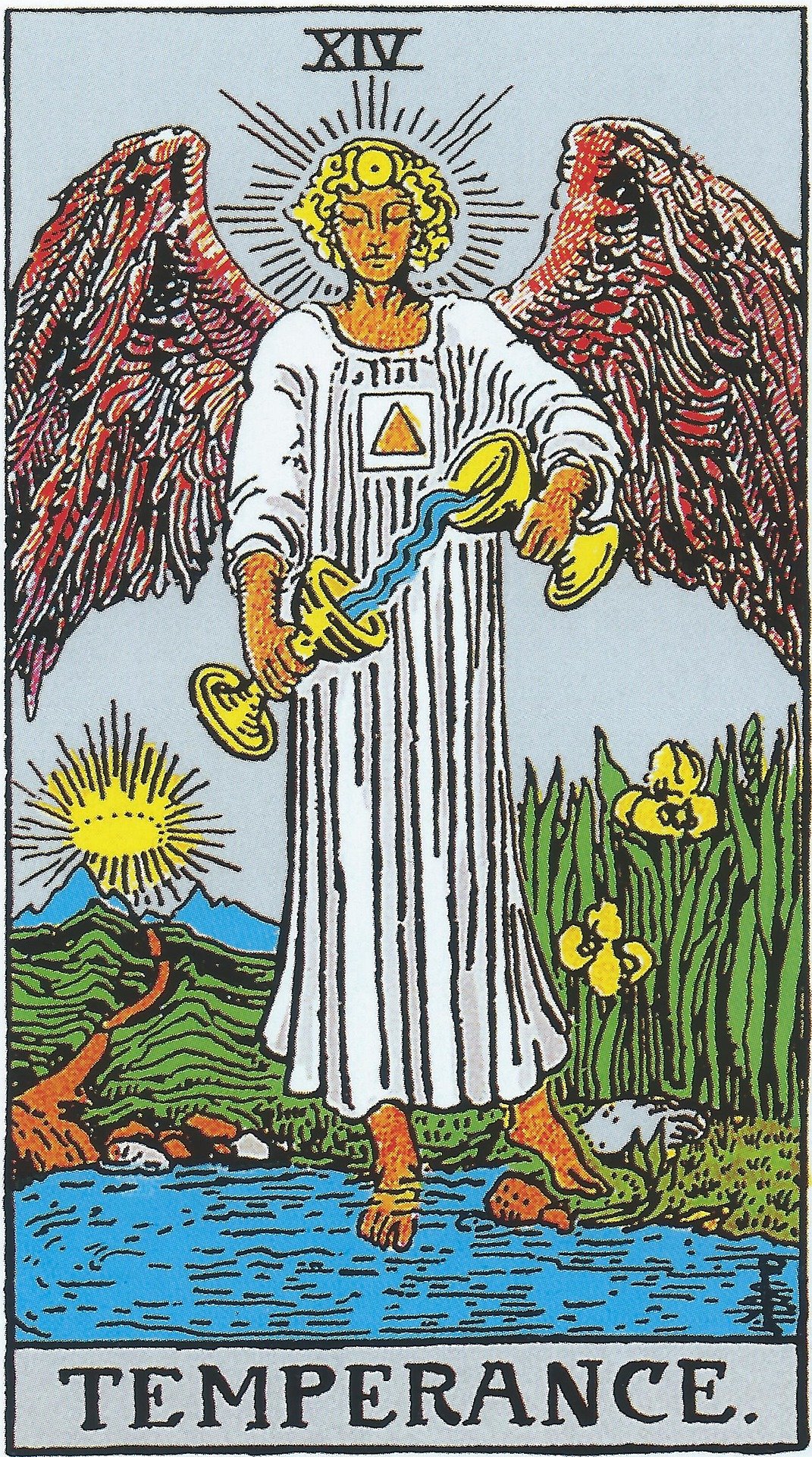 Carte de Tarot La Tempérance - symbole de l'équilibre et de la modération