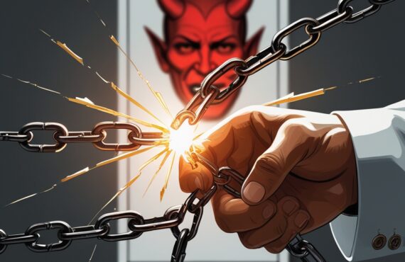 En Arriere Plan Floue Mais Visible Se Trouve La Carte De Tarot Du Diable