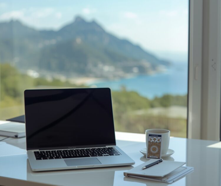 Une Photo Lumineuse Et Professionnelle D’un Bureau à Domicile Moderne