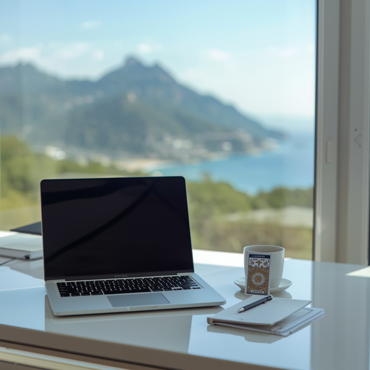 Une Photo Lumineuse Et Professionnelle D’un Bureau à Domicile Moderne