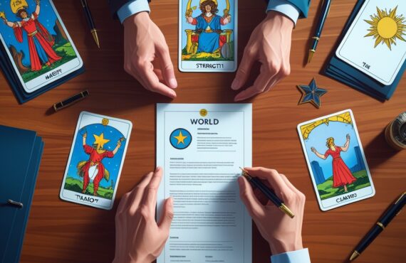 Un Bureau En Bois Moderne Est Vu D’en Haut