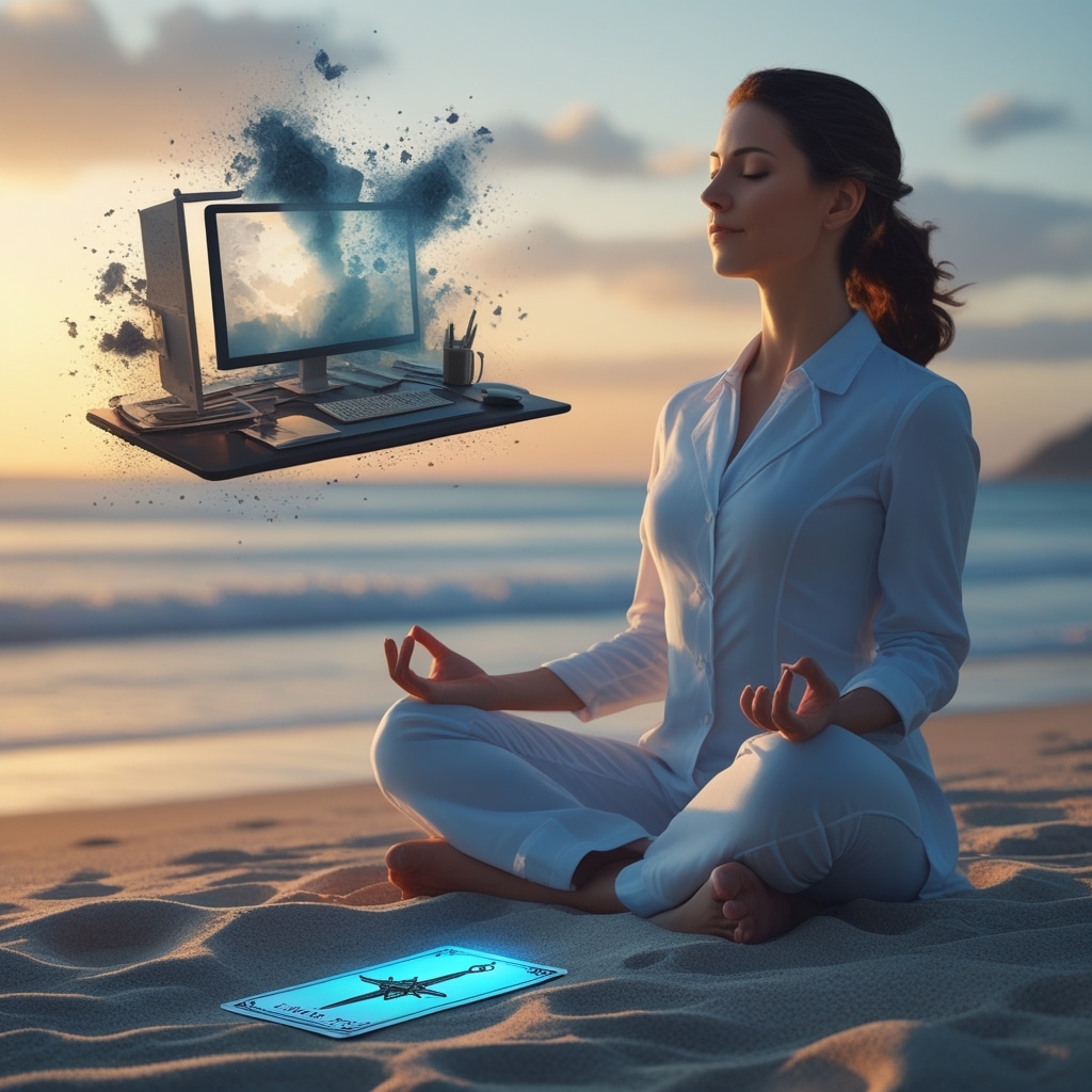 Le 'Congé Symbolique' : Le Tirage du 4 d'Épées pour Préparer et Réussir Vos Vacances (et Vraiment Déconnecter)