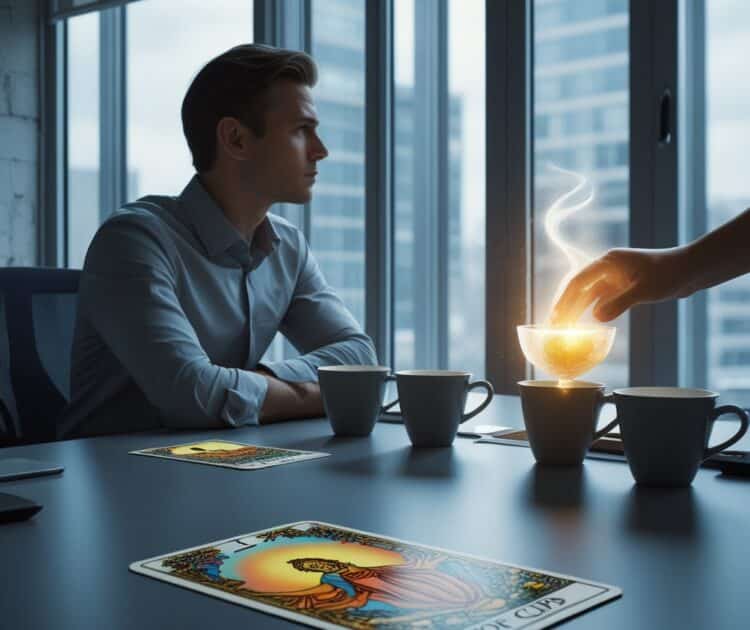 Un Professionnel Est Assis à Un Bureau Moderne, Gris Et Monotone, Regardant Par La Fenêtre