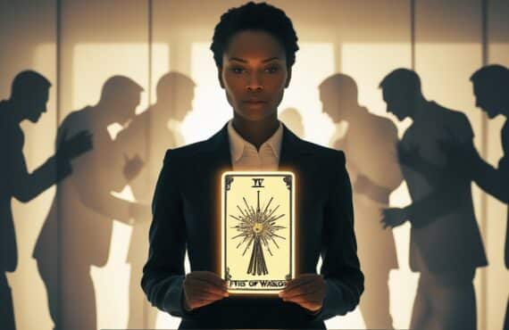 Un Professionnel Se Tient à Un Pupitre Dans Une Salle De Conférence Moderne Et Bien éclairée, Prêt à Prendre La Parole