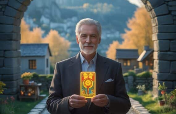 Un Professionnel Senior Distingué Dans La Soixantaine Se Tient Au Début D’un Magnifique Ancien Pont En Pierre