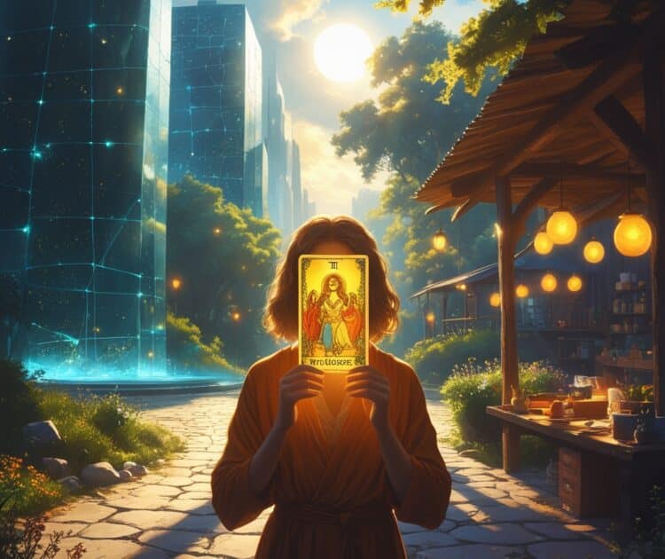 Une Personne Se Tient à Un Carrefour