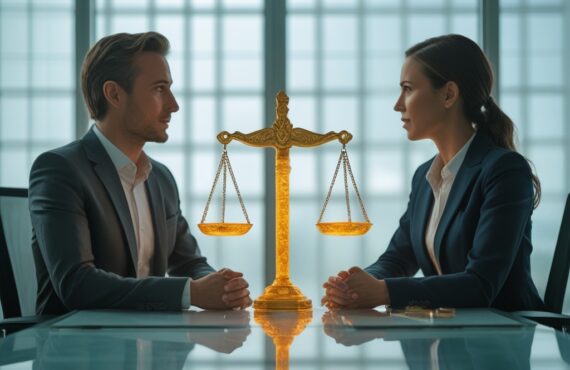 Deux Professionnels Assis L’un En Face De L’autre Dans Un Bureau Lumineux Et Moderne En Verre, Engagés Dans Une Conversation Calme