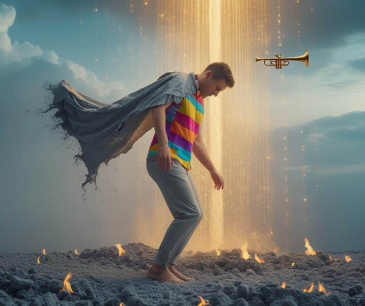 Une Scène Métaphorique D’un Phénix Qui Se Révèle