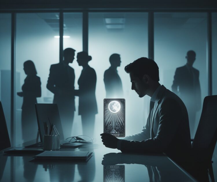 Un Intérieur De Bureau Moderne Plongeait Dans Un Mystère