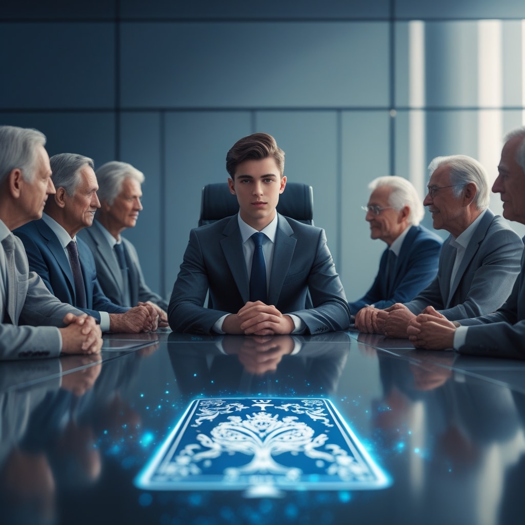 Un Jeune Professionnel élégamment Vêtu Assis à La Tête D’une Table De Conférence D’entreprise élégante