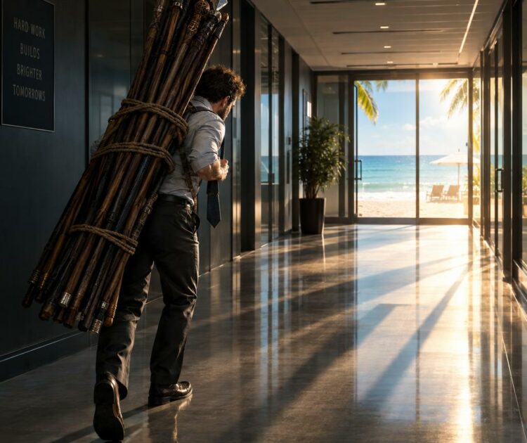 Un Professionnel Fatigué Mais Déterminé Marche Dans Un Couloir D Entreprise élégant