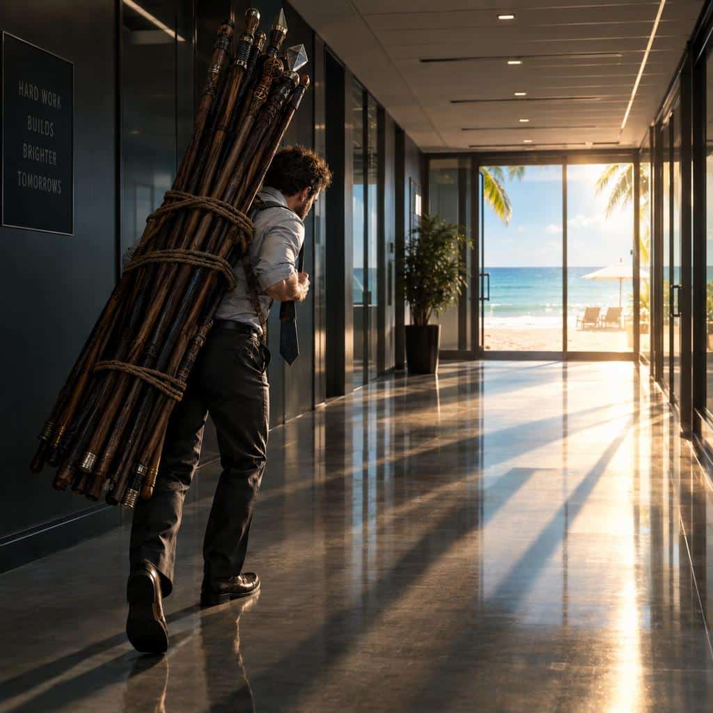 Un Professionnel Fatigué Mais Déterminé Marche Dans Un Couloir D Entreprise élégant